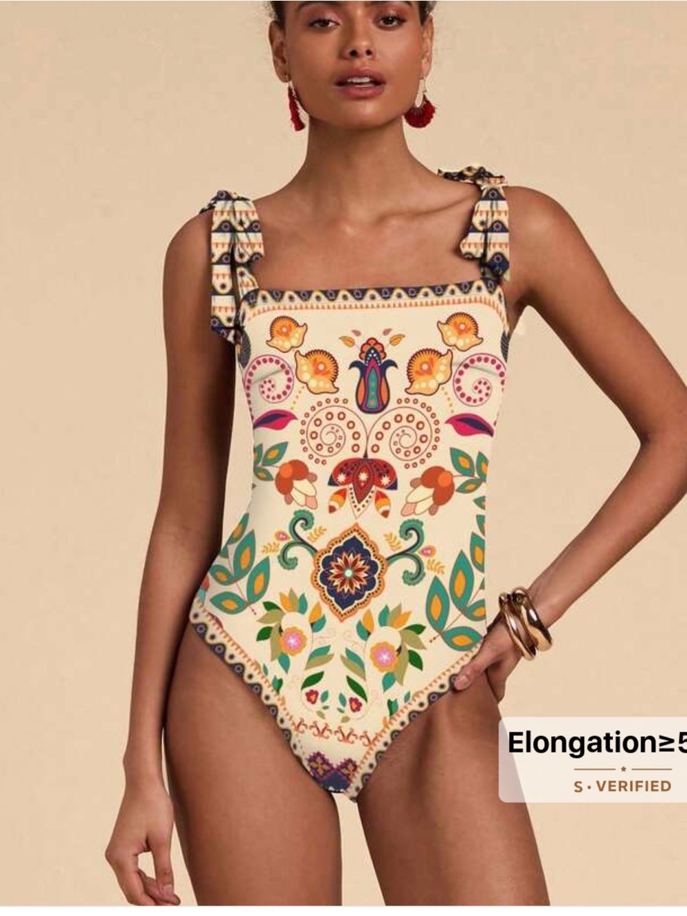 SHEIN multicolor patterned one-piece swimsuit